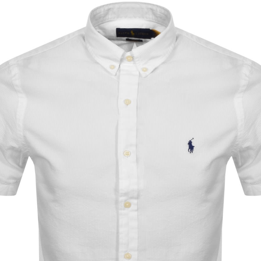 Alternative Image for ProductRalph Lauren Slim Fit Short Sleeve Shirt White2